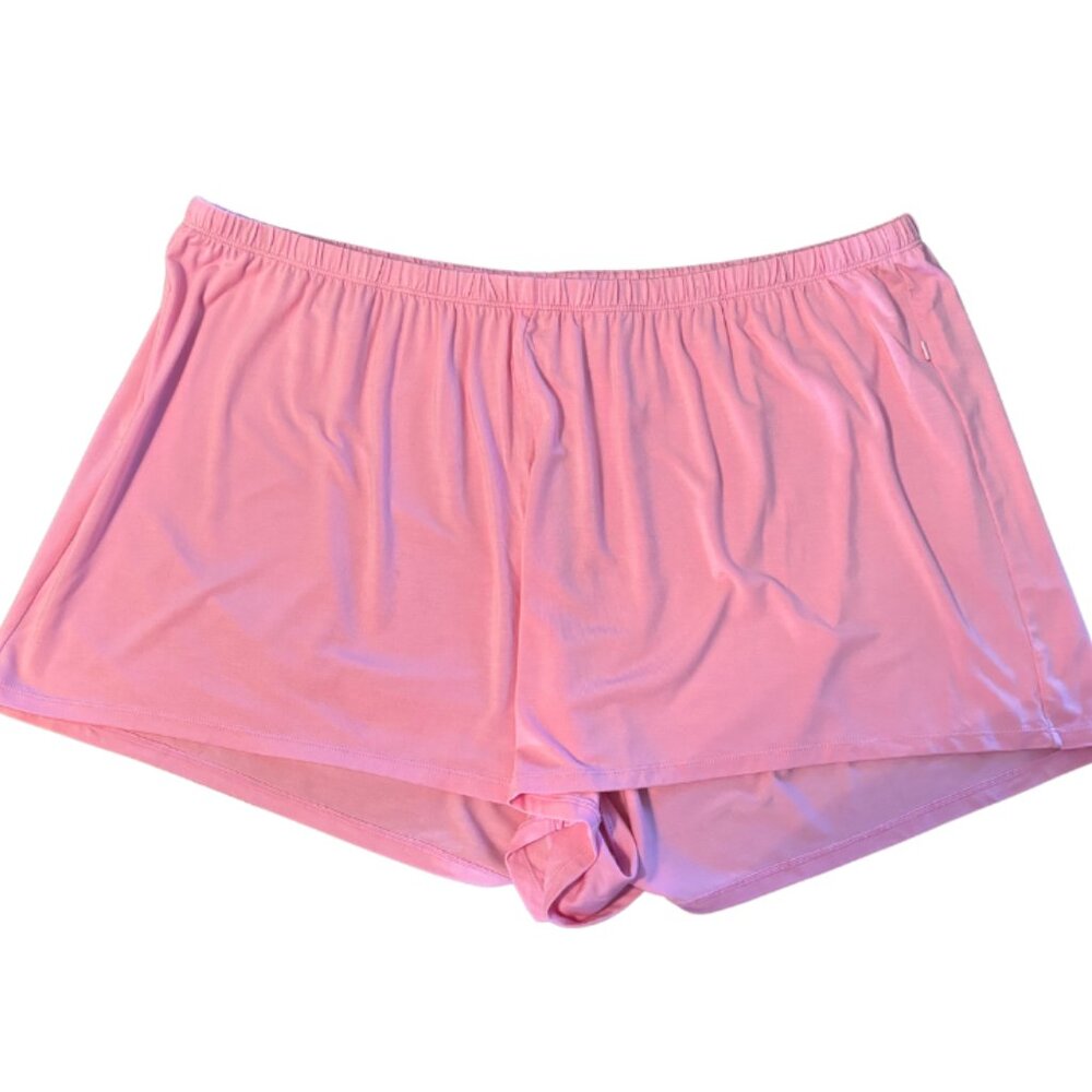 SKIMS Bubble Gum Pink Elastic Waist Sleep Shorts Size 2X NLA